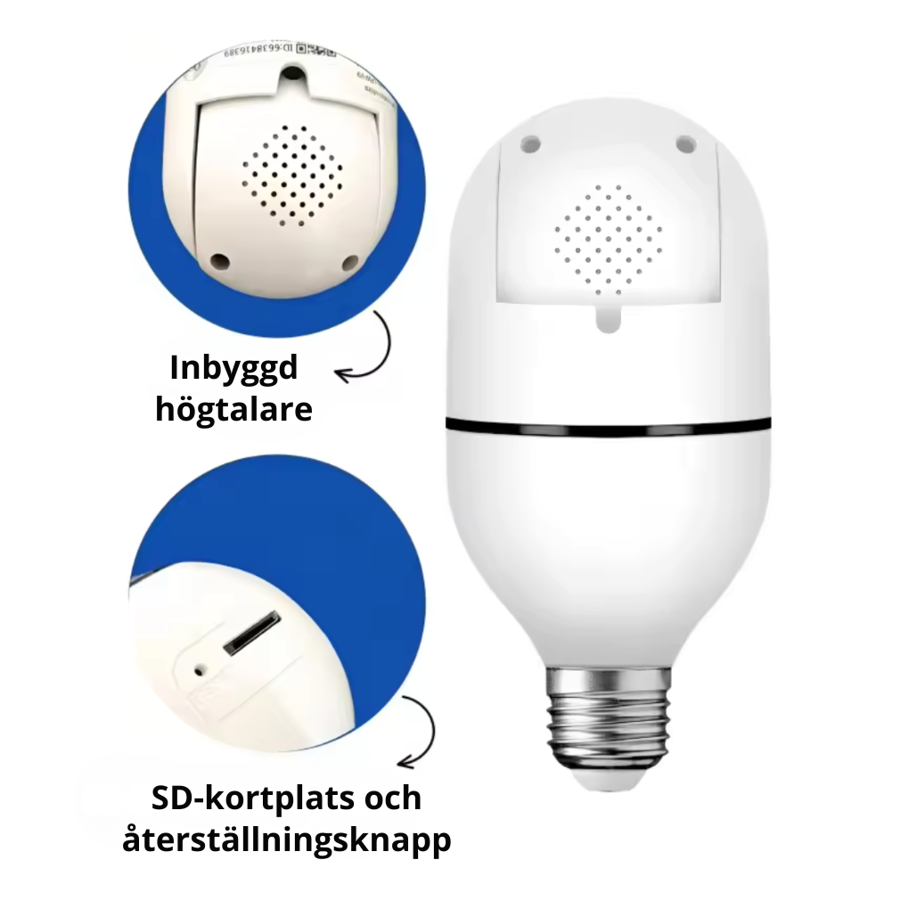 360° WiFi Övervakningskamera E27